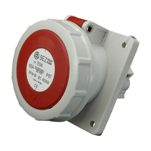 Розетка врізна SEZ IEG 63A/4 3Р+РЕ IP67