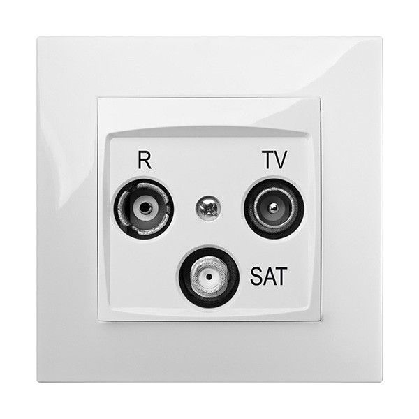 TV-R-SAT розетка кінцева Elektro-Plast Carla біла