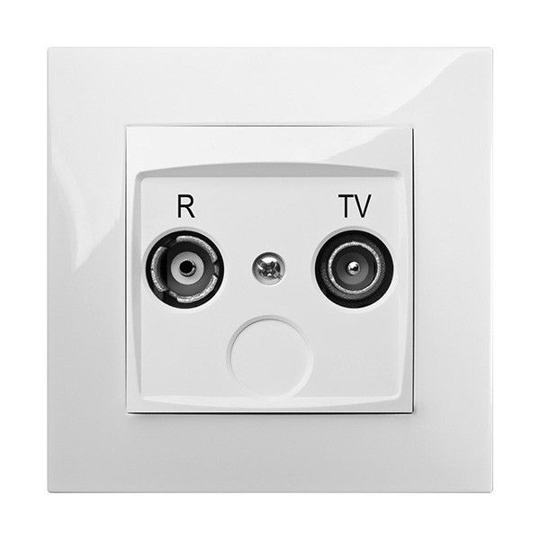 TV/R розетка кінцева Elektro-Plast Carla біла