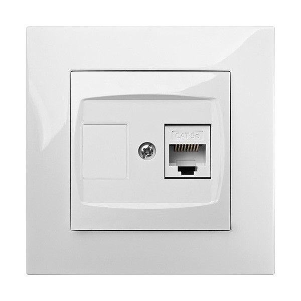 Комп'ютерна розетка RJ45 5 категорії UTP Elektro-Plast Carla  біла