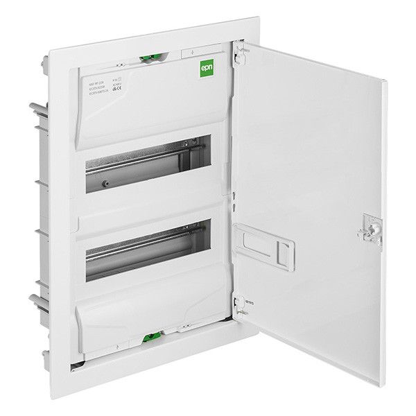 Щит з металевими дверцятами врізний Elektro-plast MSF RP на 24 модулі (2x12) IP30 N+PE