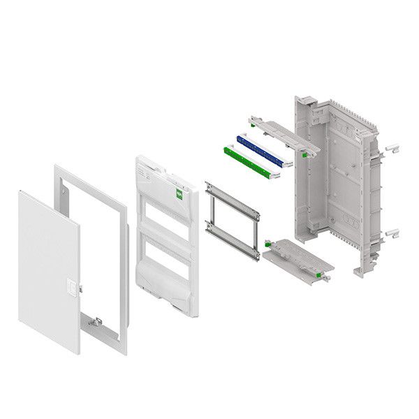Щит з металевими дверцятами врізний Elektro-plast MSF RP на 24 модулі (2x12) IP30 N+PE