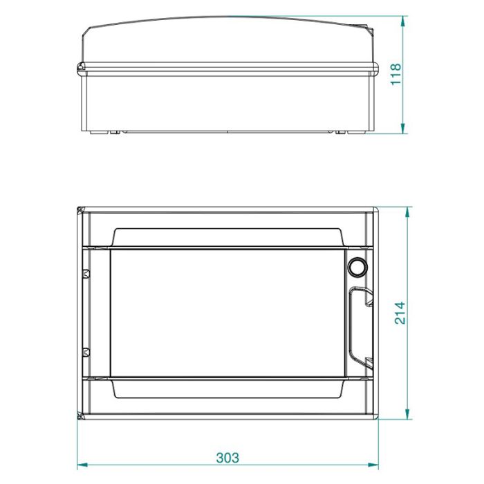 Щит пластиковий навісний Elektro-plast EP-LUX Plus IP65 на 12 модулів PE+N