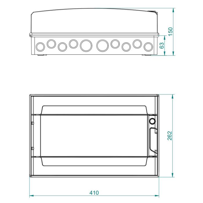 Щит пластиковий навісний Elektro-plast EP-LUX Plus IP65 на 18 модулів PE+N