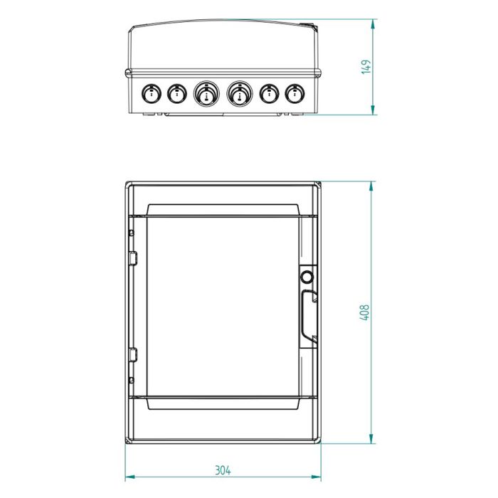 Щит пластиковий навісний Elektro-plast EP-LUX Plus IP65 на 24 модулі (2x12) PE+N