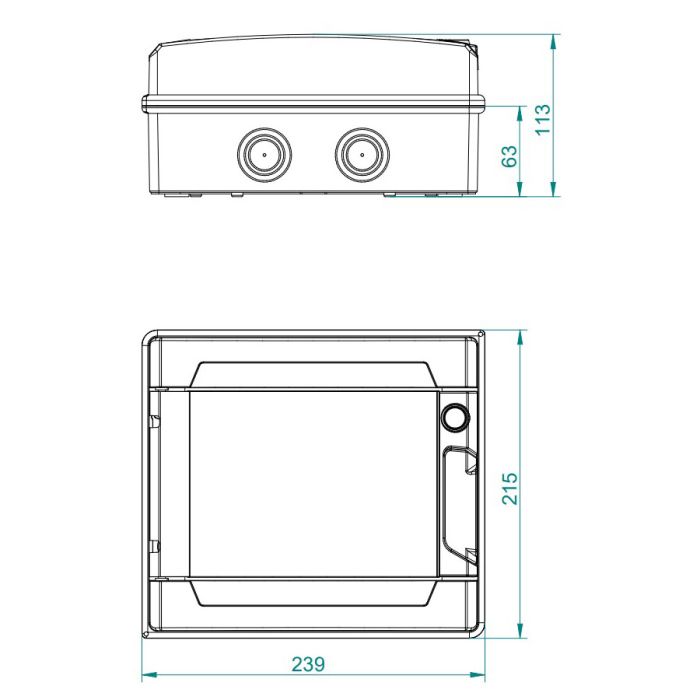Щит пластиковий навісний Elektro-plast EP-LUX Plus IP65 на 8 модулів PE+N