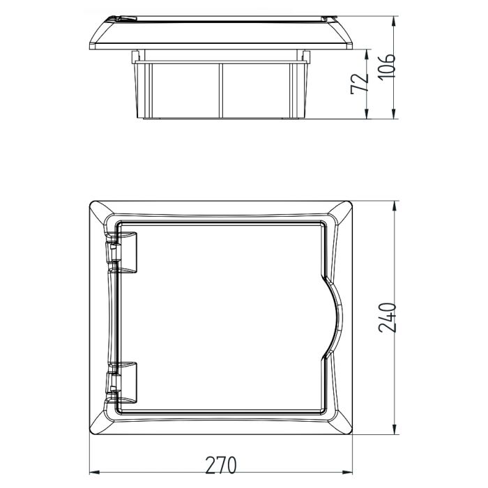Щит пластиковий врізний Elektro-plast Economic Box на 6 модулів IP40 PE+N