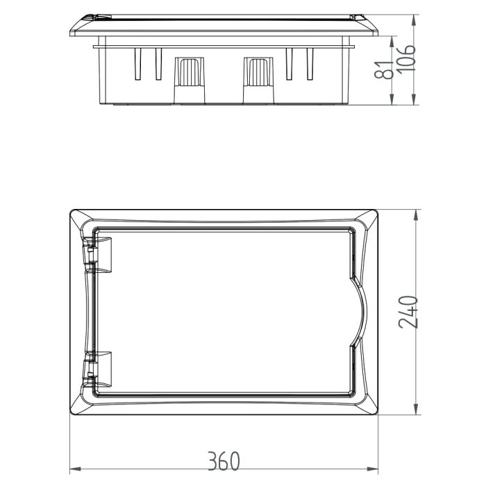 Щит пластиковий врізний Elektro-plast Economic Box на 12 модулів IP40 PE+N