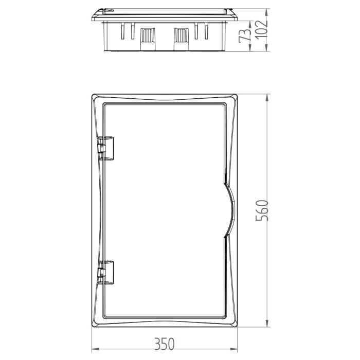Щит пластиковий врізний Elektro-plast Economic Box на 36 модулів IP40 PE+N