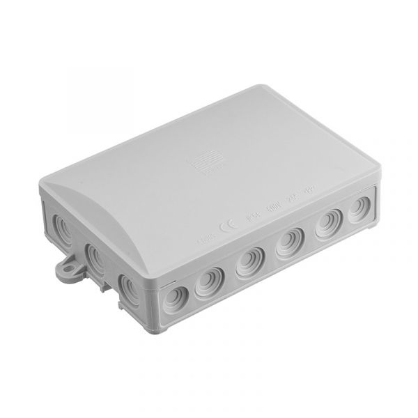 Розподільча коробка Pawbol 130x90x40 IP54 18-вводів сіра