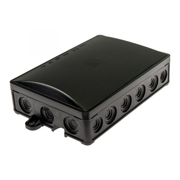 Розподільча коробка Pawbol 130x90x40 IP54 18-вводів чорна