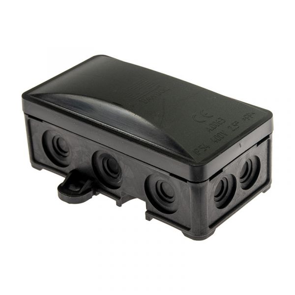 Розподільча коробка Pawbol 90x45x40 IP54 10-вводів чорна