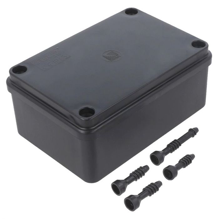 Розподільча коробка Pawbol S-BOX 216C 120x80x50 IP65 без вводів чорна
