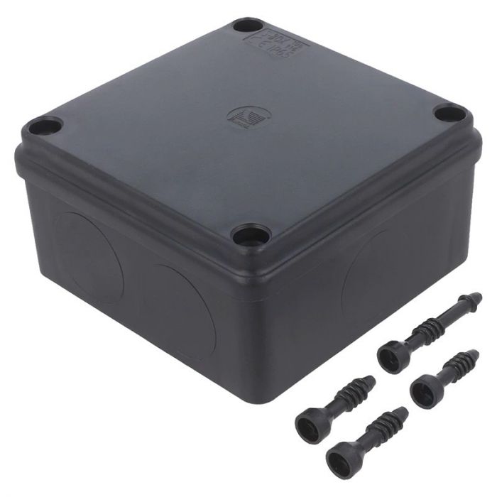 Розподільча коробка Pawbol S-BOX 116C 100x100x50 IP65 без вводів чорна