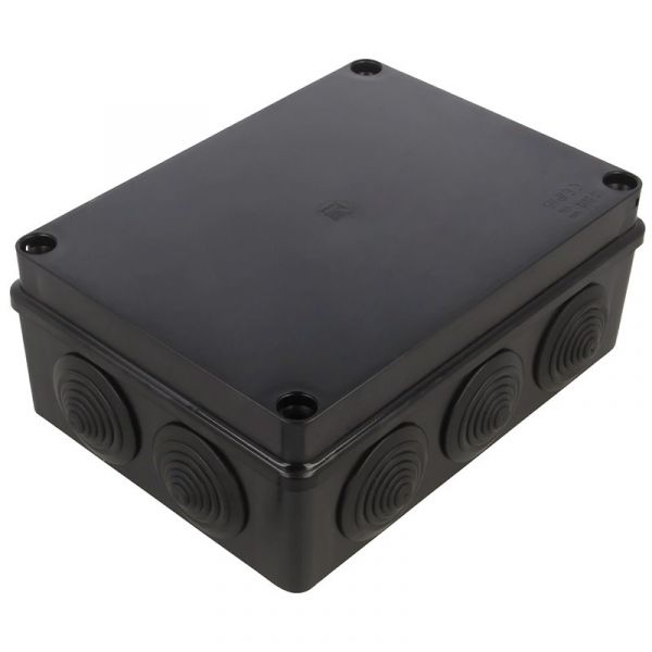 Розподільча коробка Pawbol S-BOX 406C 190x140x70 IP65 10-вводів чорна