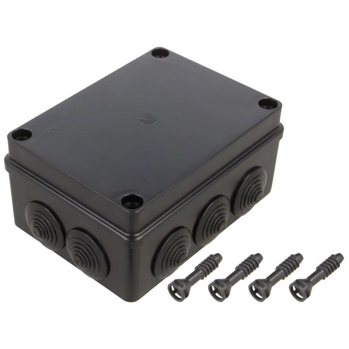 Розподільча коробка Pawbol S-BOX 306C 150x110x70 IP65 10-вводів чорна
