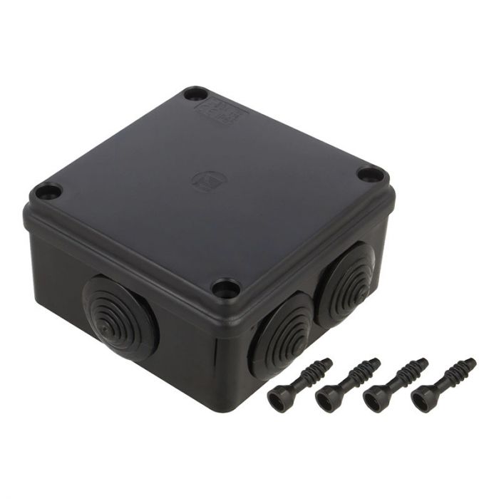 Розподільча коробка Pawbol S-BOX 106C 100x100x50 IP65 6-вводів чорна