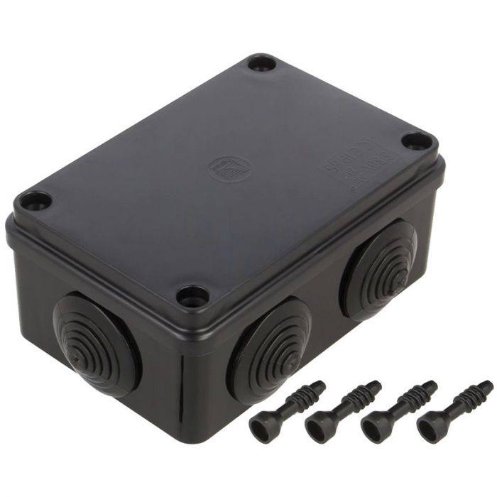 Розподільча коробка Pawbol S-BOX 206C 120x80x50 IP65 6-вводів чорна