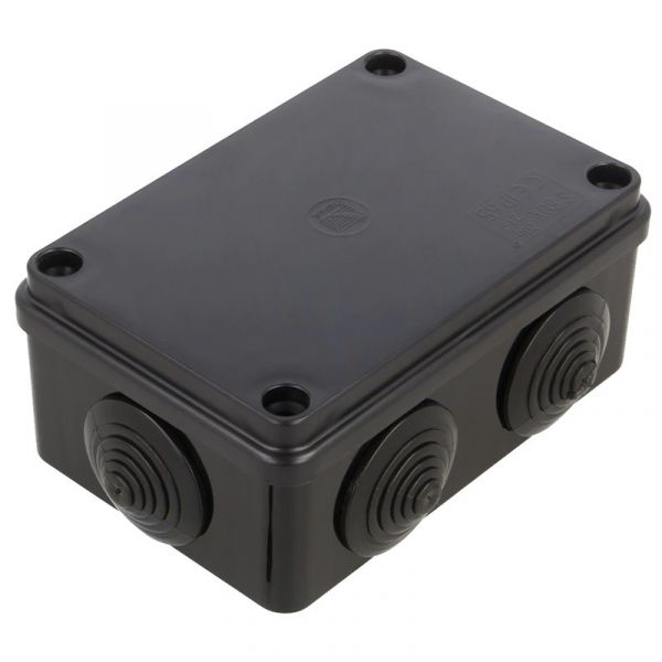 Розподільча коробка Pawbol S-BOX 206C 120x80x50 IP65 6-вводів чорна