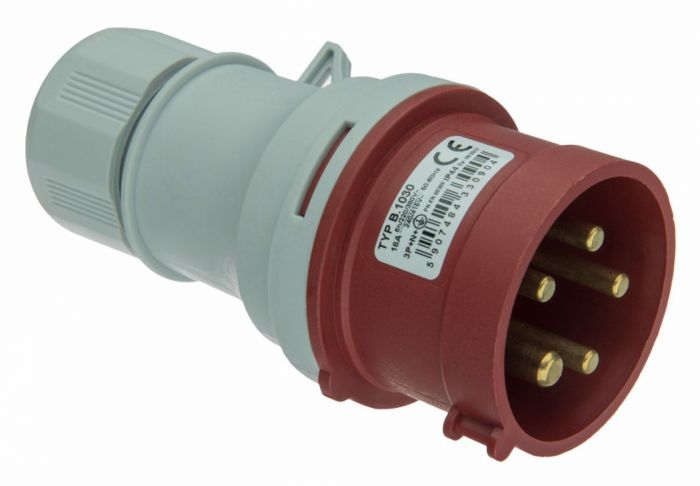Вилка переносна Pawbol 16A/5 3Р+N+РЕ IP44