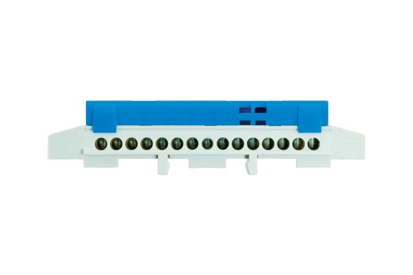 Шина з'єднувальна в корпусі на Din-рейку Pawbol LZ 15 отворів 15х10/16 мм2 синя